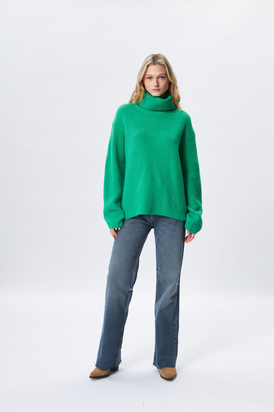 Kingston v-neck pullover, Jeans blue