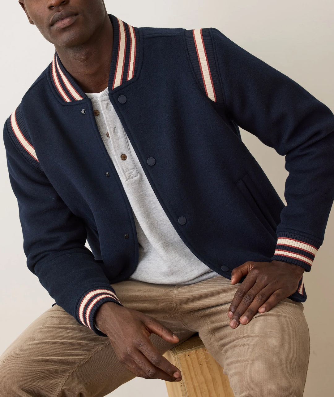 Marine Layer Wool Varsity Jacket