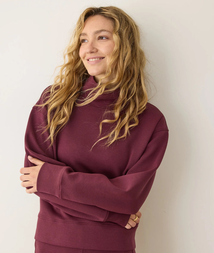 Marine Layer Nova Mock Neck Sweatshirt
