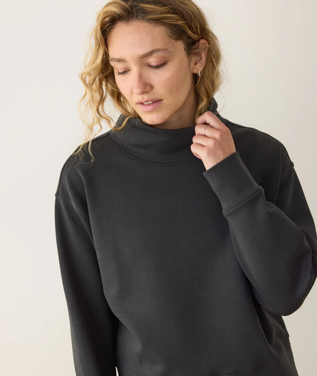 Marine Layer Nova Mock Neck Sweatshirt