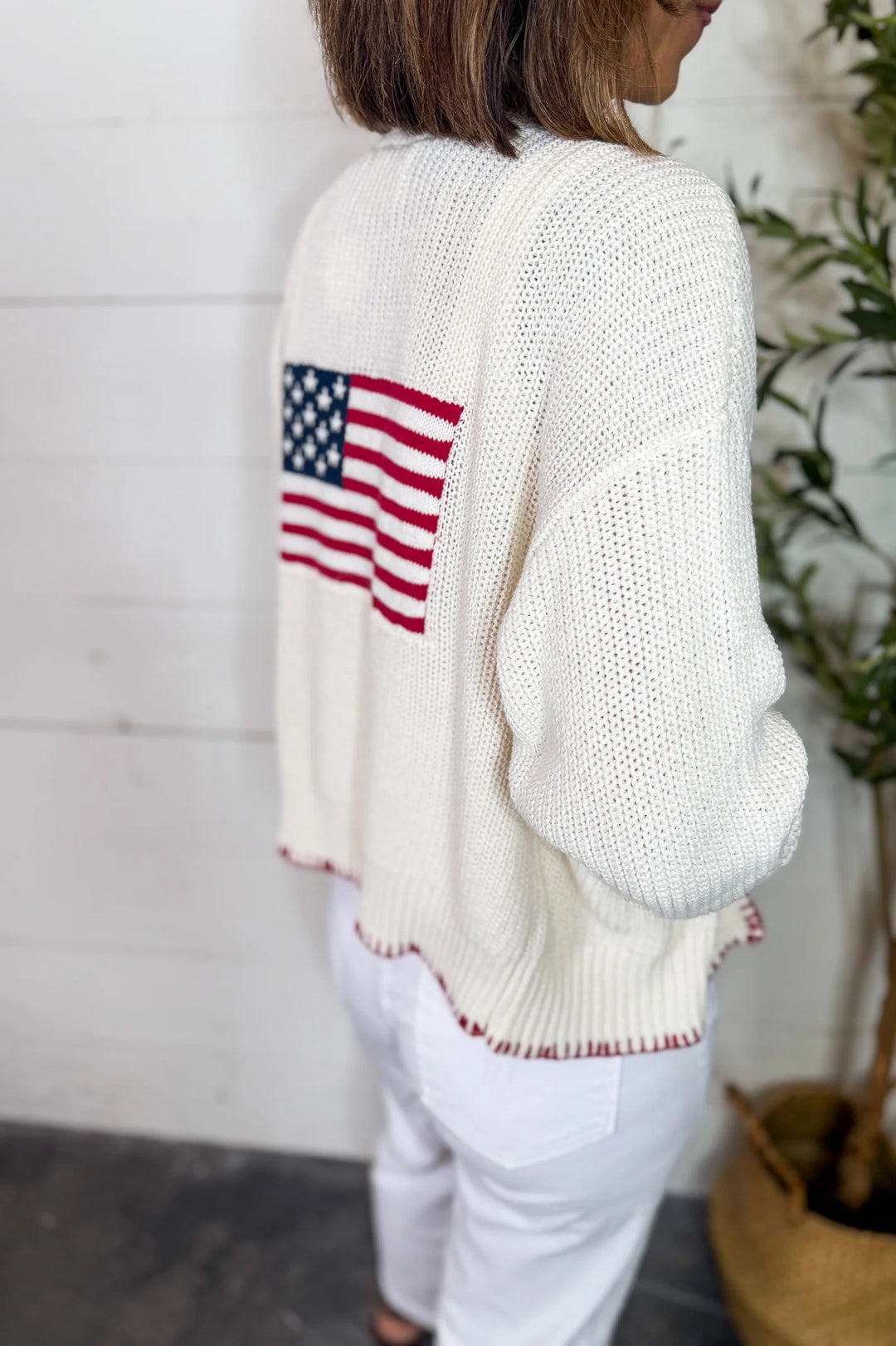 Mine American Flag Knit Cardigan