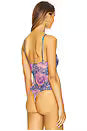 Free People Printed Night Rhythm Corset Bodysuit