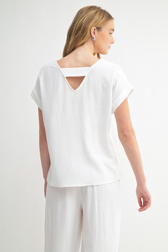 Fun2Fun V-Neck Dolman Short Sleeve Top
