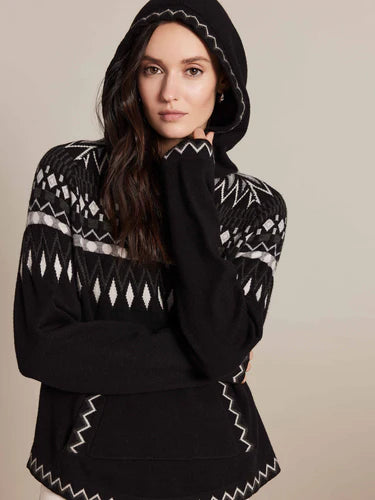 Charlie B Plush Knit Ski Hoodie Sweater