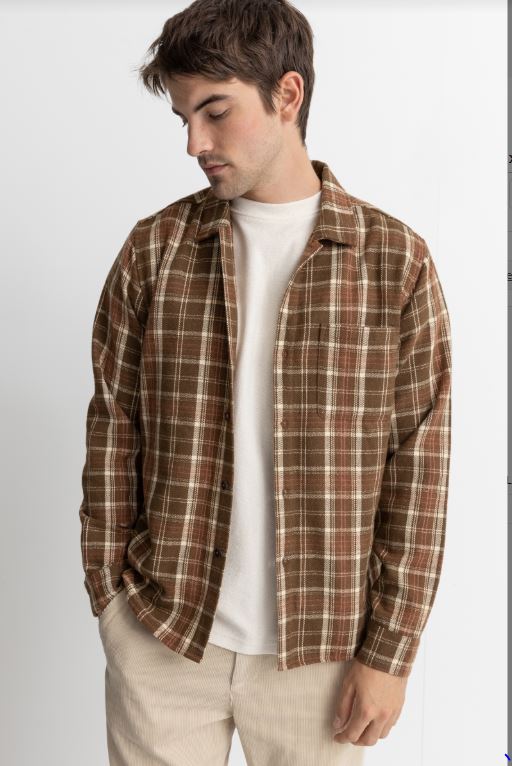 Rhythm Plaid Long Sleeve Flannel Shirt