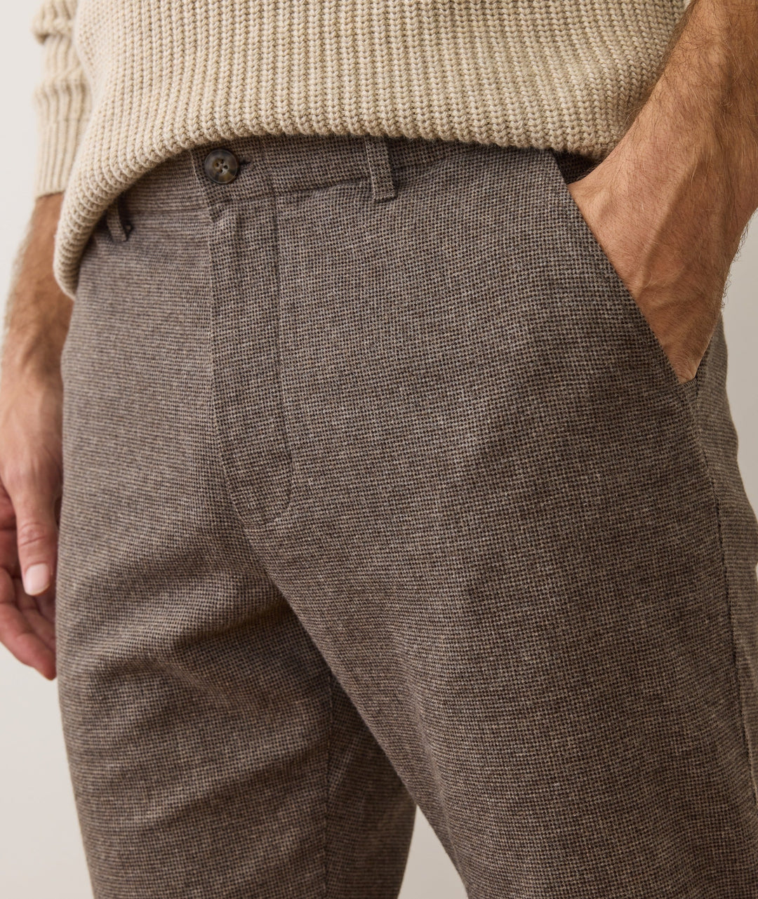 Marine Layer Saturday Houndstooth Slim Straight Chino