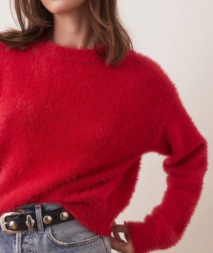 Marine Layer Eyelash Cropped Crewneck Sweater