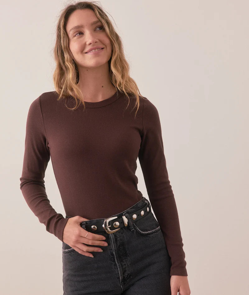 Marine Layer Long Sleeve Lexi Rib Sun-In Crew Tee