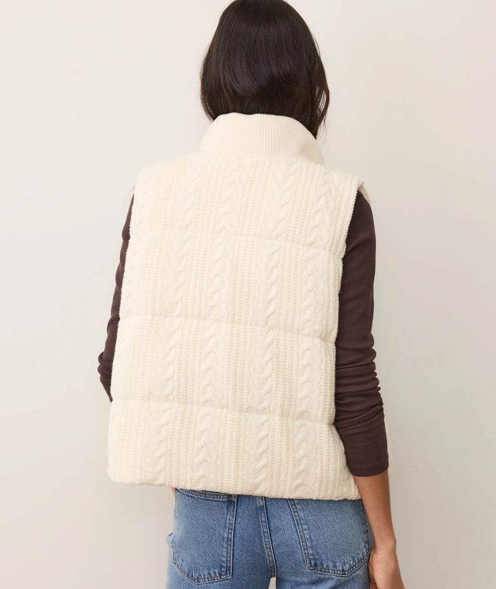 Marine Layer Alba Cable Knit Puffer