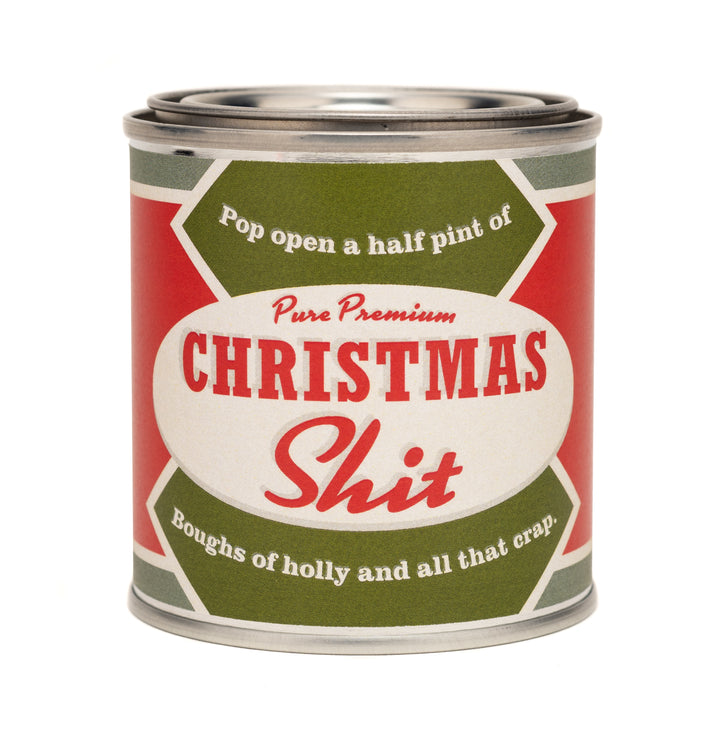 Whiskey River Soap Christmas Shit Half Pint Can Candle
