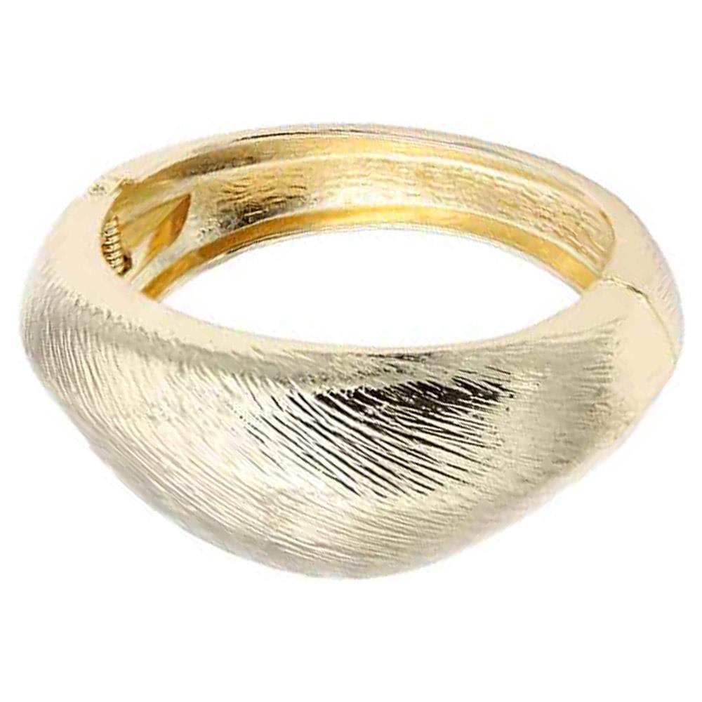 Joia Gold Plated Hinged Bangle Bracelet