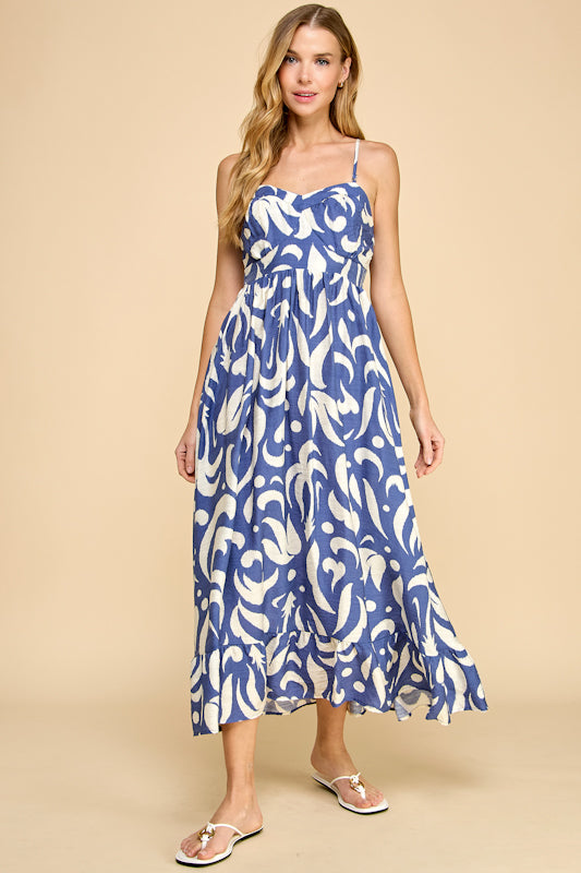 Millibon Palm Spring Smocked Back Dress