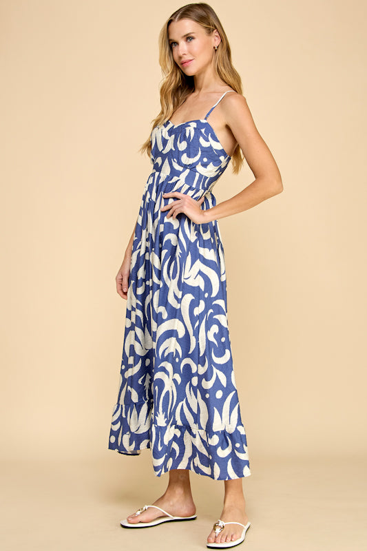 Millibon Palm Spring Smocked Back Dress