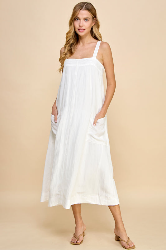Millibon Solid Maxi Contrast Dress