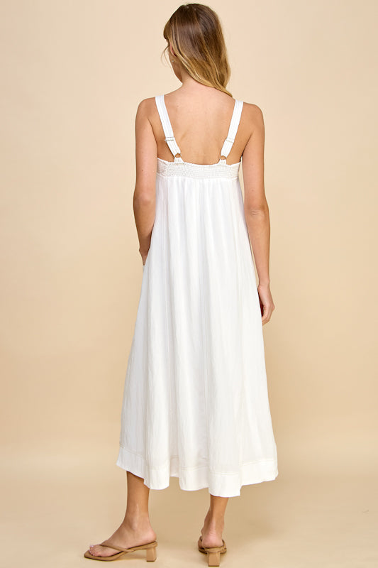 Millibon Solid Maxi Contrast Dress