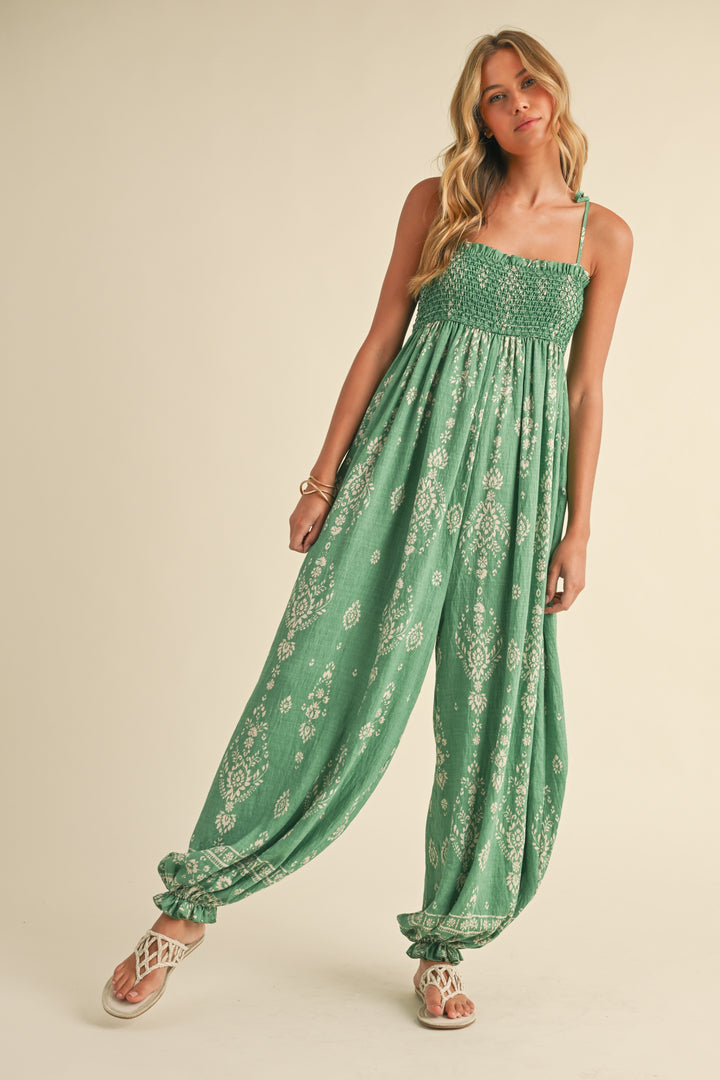 Klesis Printed Shapeless Silhouette Jumpsuit