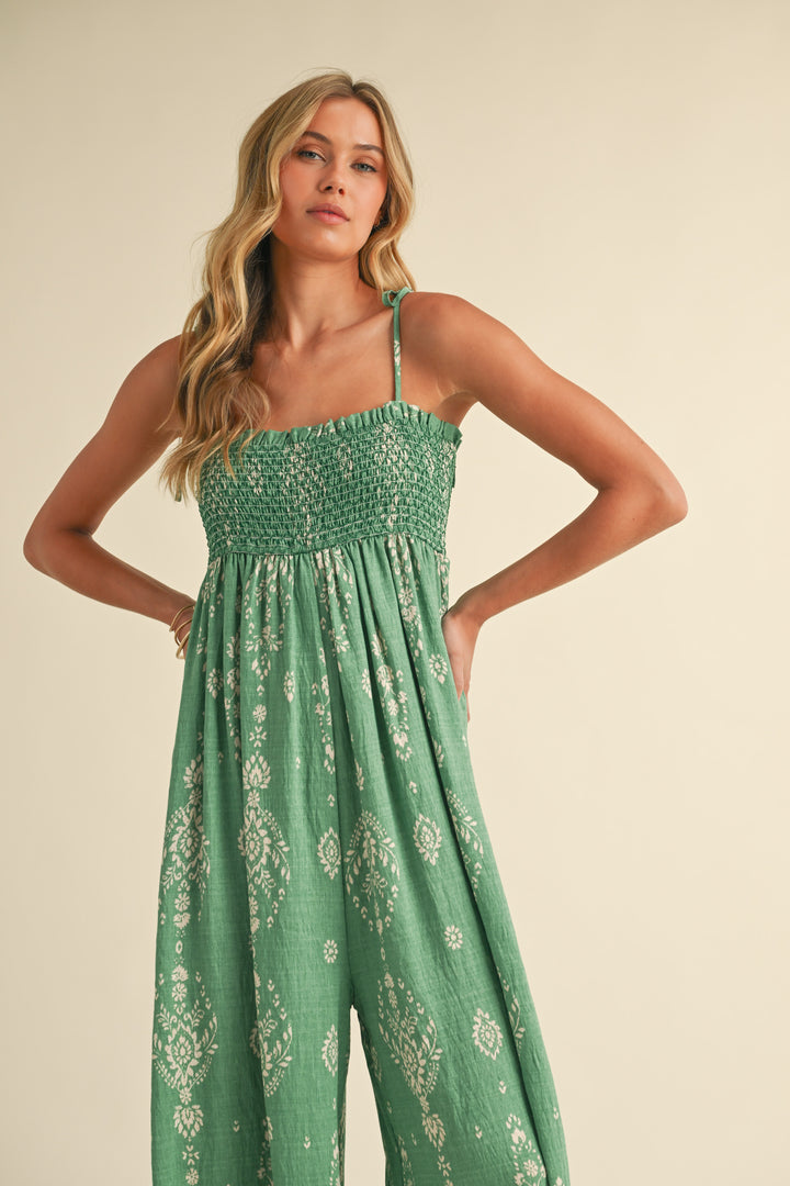 Klesis Printed Shapeless Silhouette Jumpsuit