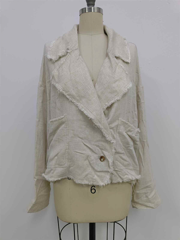 Millibon Oversized Double Blazer Linen Jacket