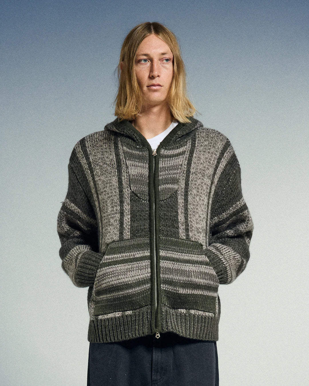 Obey Zip Up Baja Sweater