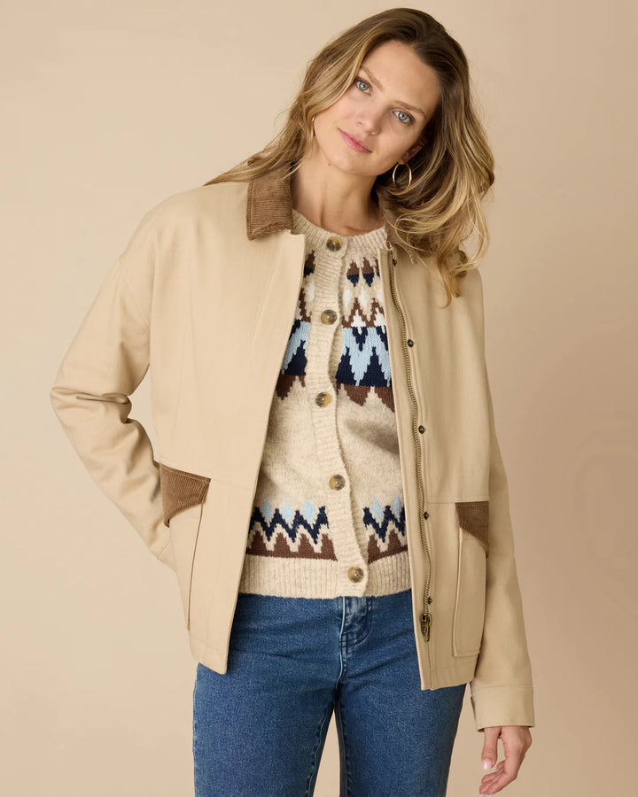 Flag & Anthem Blakely Twill Chore Jacket With Cord Collar