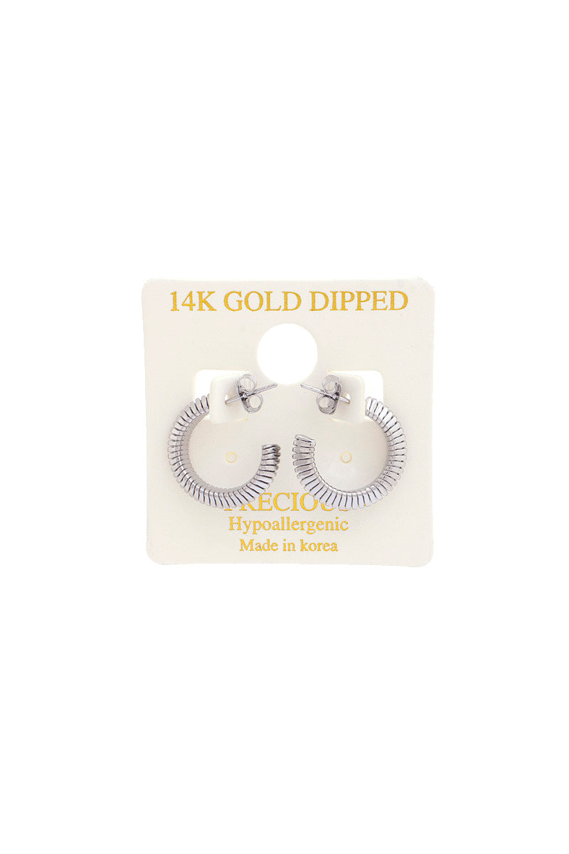Joia 14k Gold Dipped Lined Open Hoop Earrings