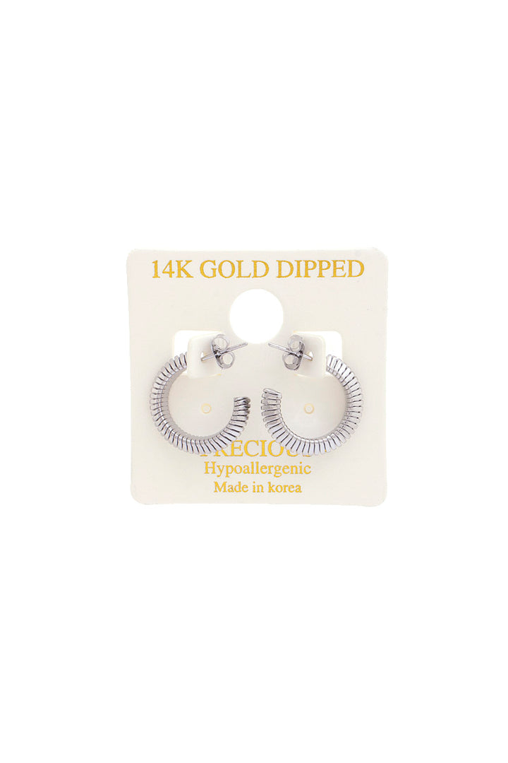 Joia 14k Gold Dipped Lined Open Hoop Earrings