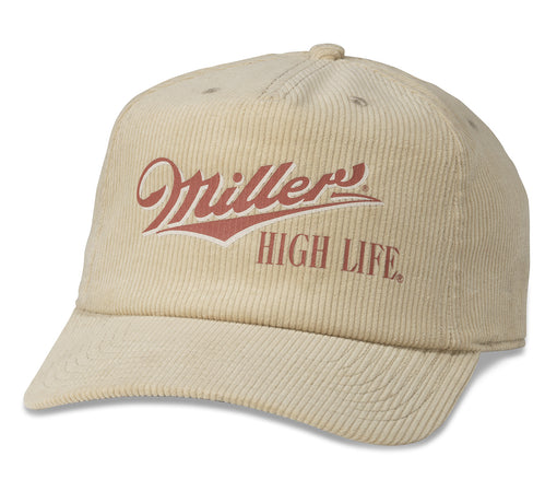 Chapeau Miller High Life en cordon imprimé à l'aiguille américaine