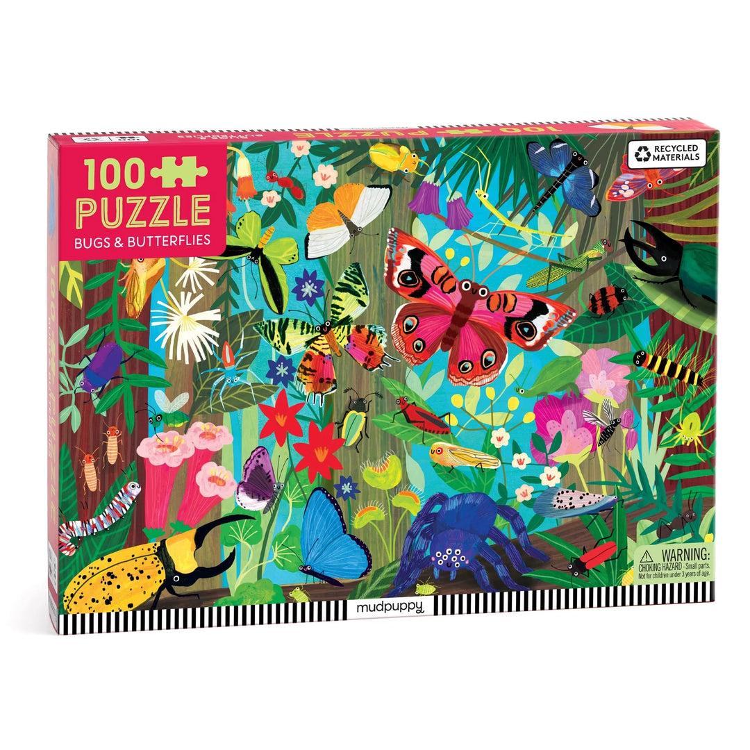 Chronicle Books Bugs & Butterflies 100 Piece Puzzle