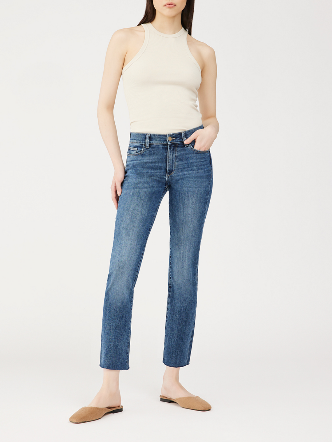 DL1961 Mara Straight Mid Rise Jeans