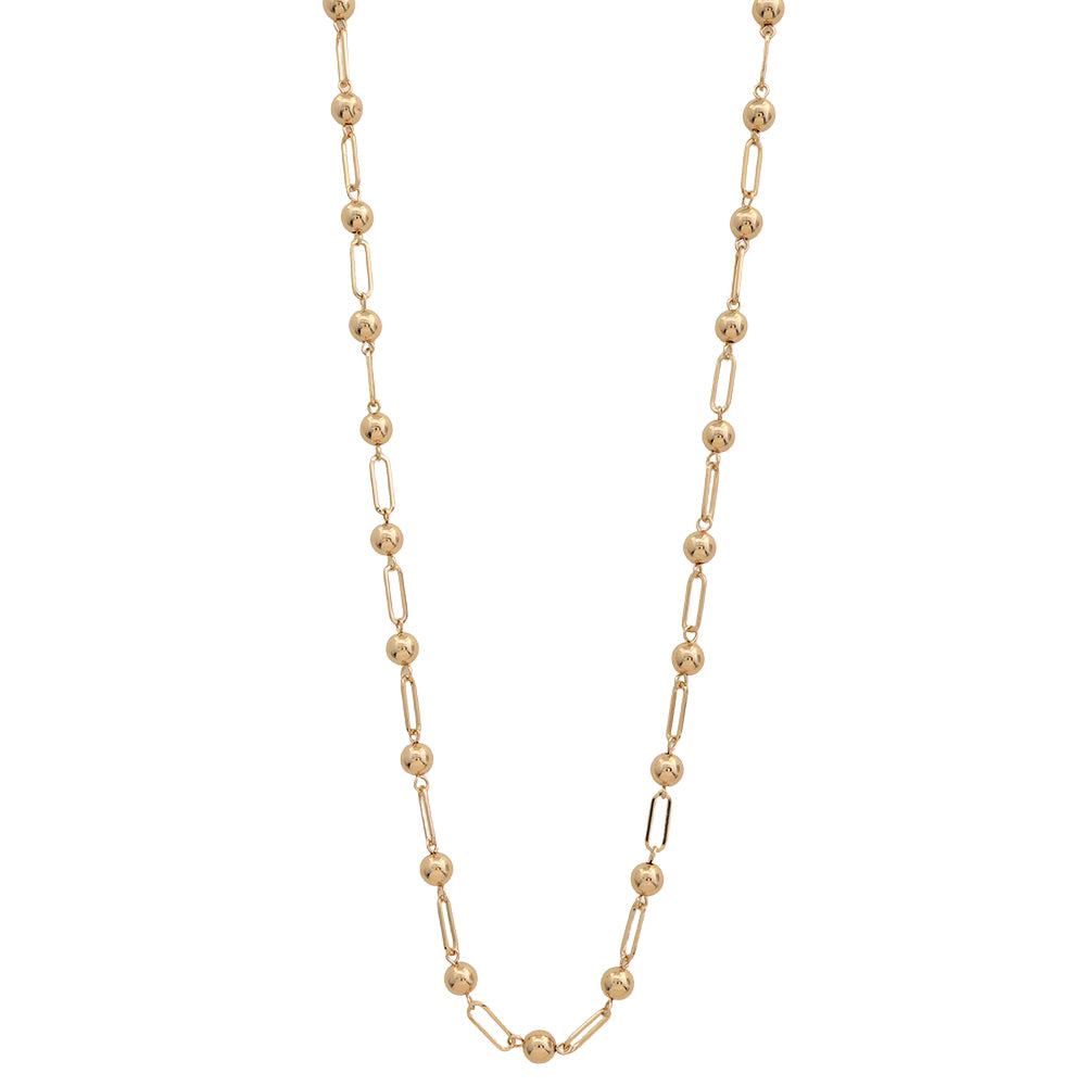 Joia Metal Bead Link Necklace