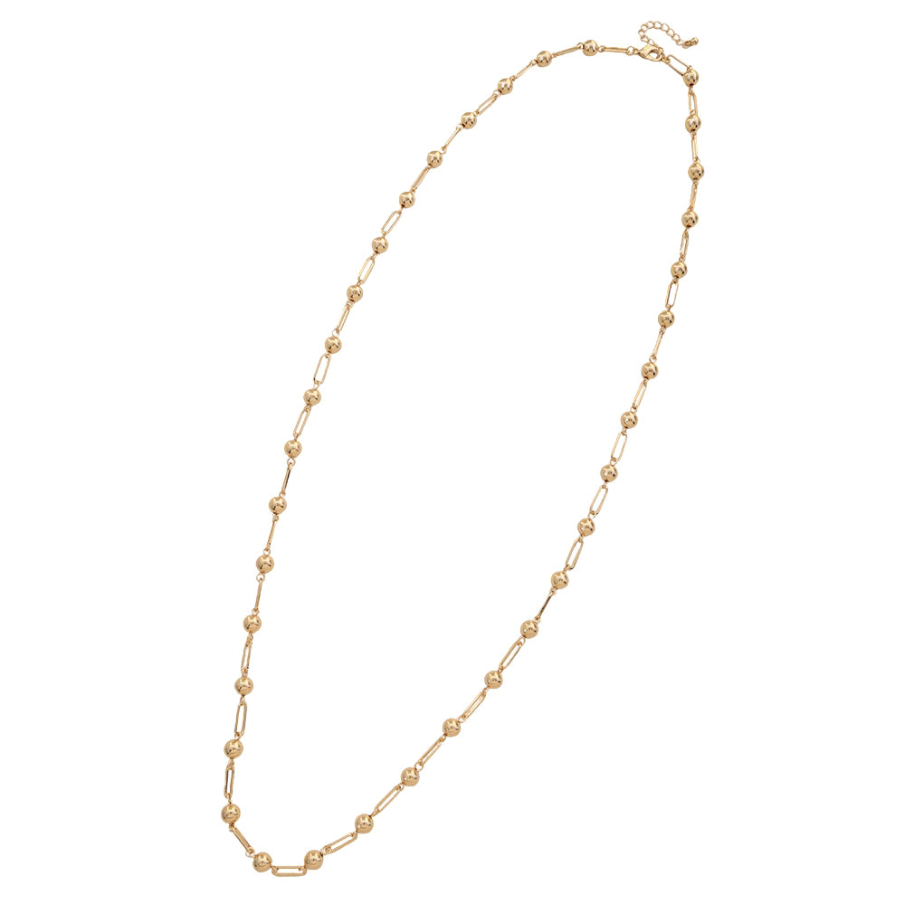 Joia Metal Bead Link Necklace