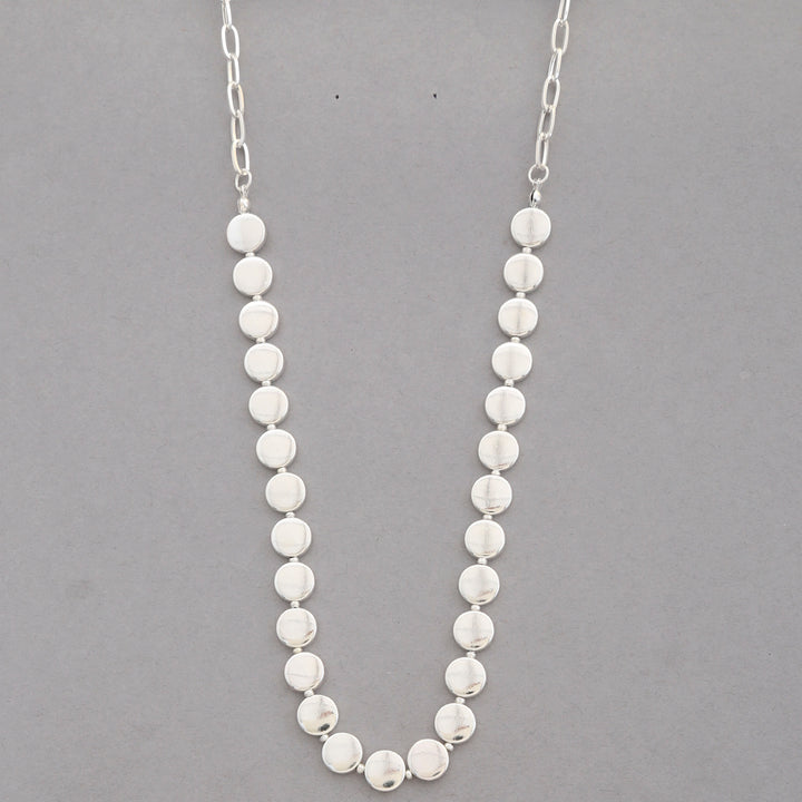 Joia Metal Disc Link Necklace