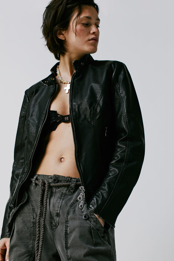 Free People Max Vegan Moto