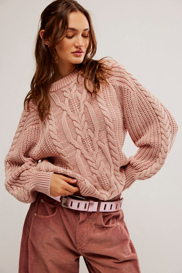 Free People Frankie Cable Sweater