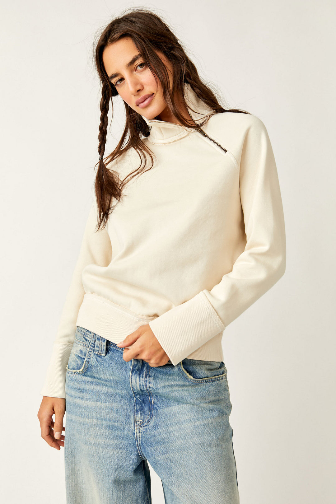 Free People Just A Game 1/2 Zip