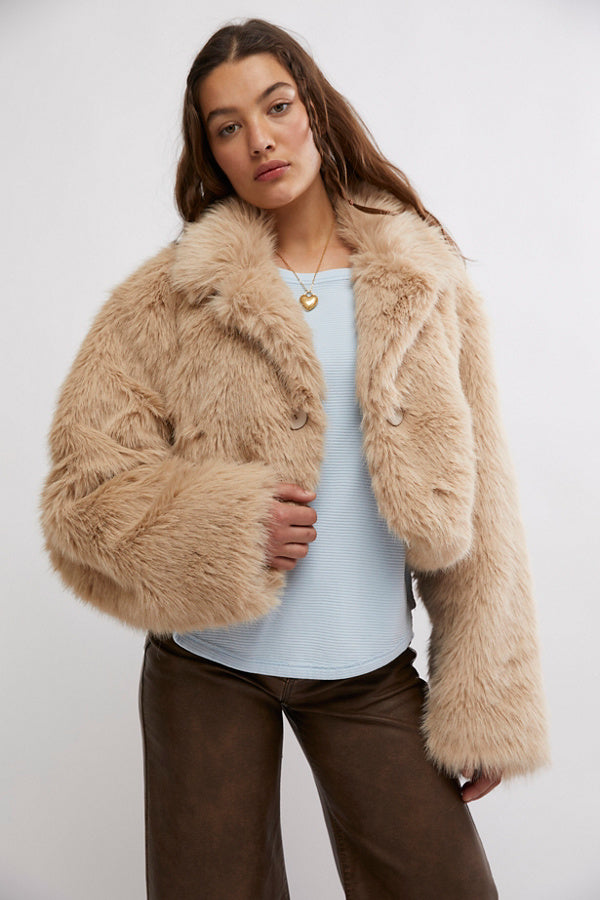 Free People Paris Cropped Fur