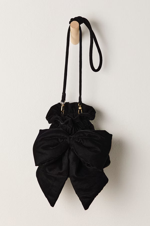 Free People Belle Velvet Bow Bag