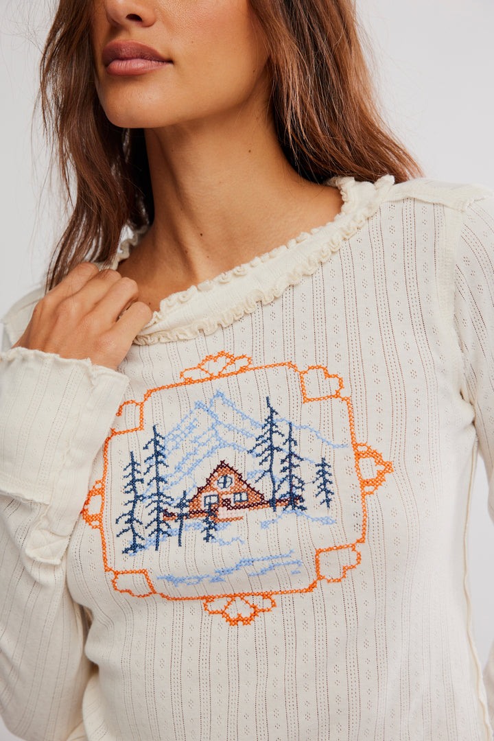 Free People Through The Woods Long Sleeve Tee