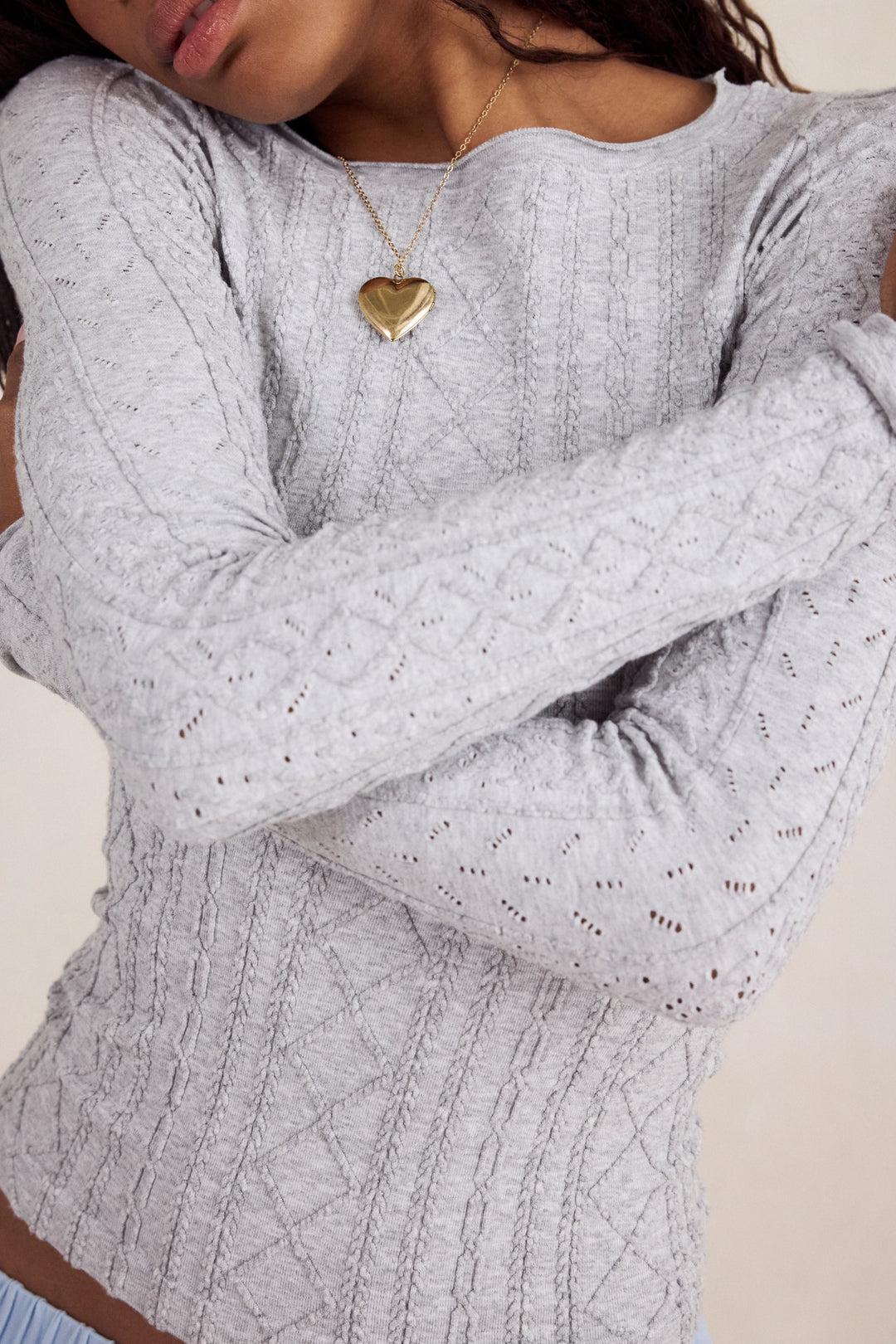 Free People So Soft Seamless Modal Cable Long Sleeve