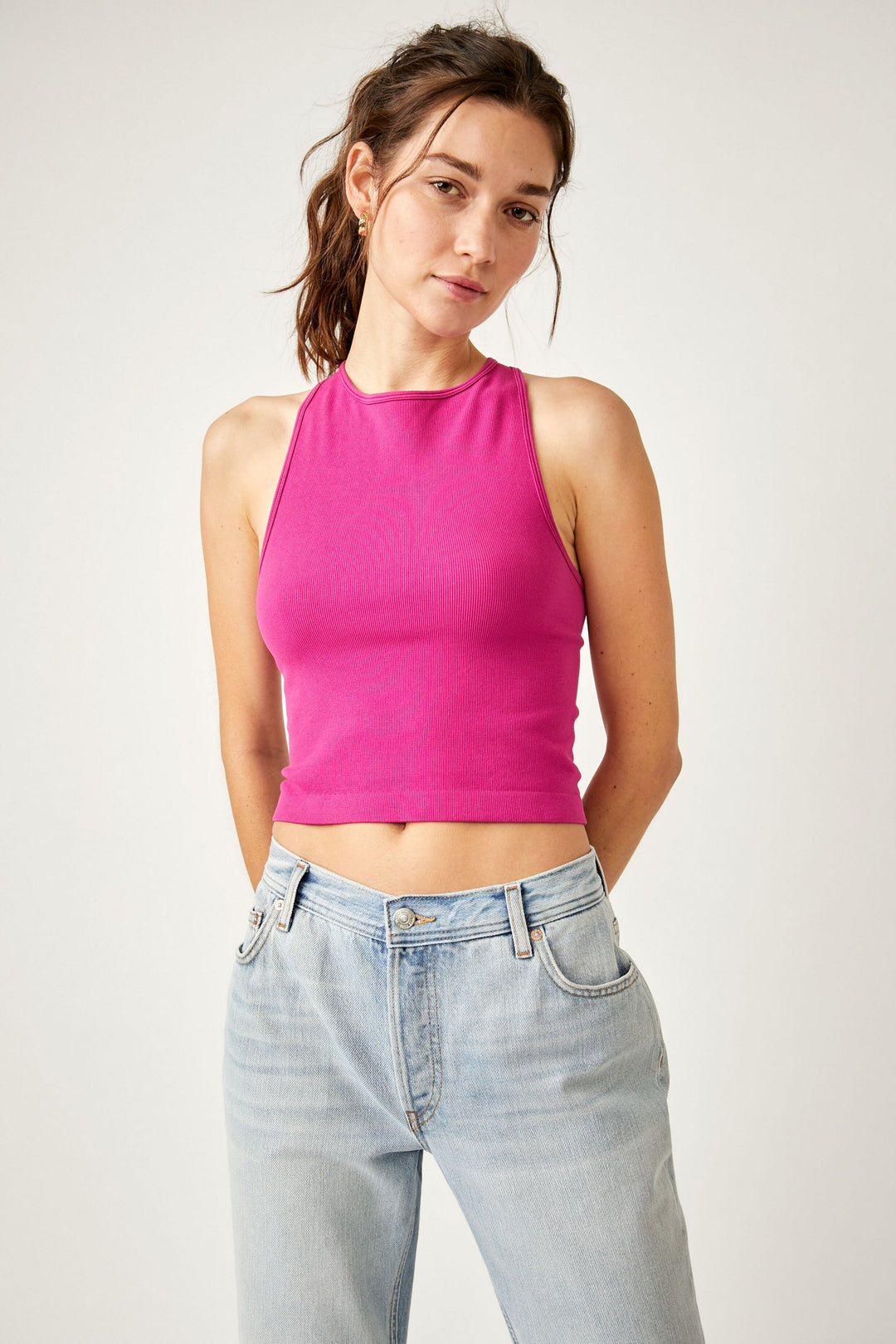 Free People Women's Ribbed V-Neck Brami : : Clothing, Shoes &  Accessories