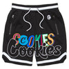 Cookies On The Block Short With Athletic Mesh With Emb Applique Artwork