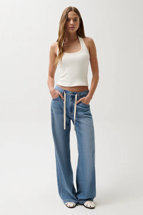 Pistola Jadyn Drawcord Low Slung Palazzo Jean
