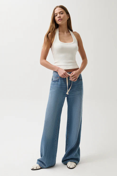 Pistola Jadyn Drawcord Low Slung Palazzo Jean