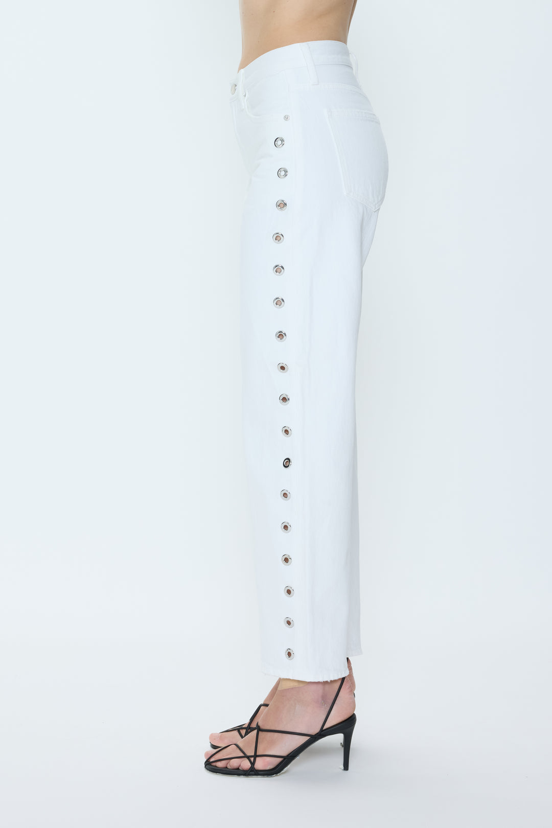Pistola Lexi Mid Rise Bowed Straight Leg Jean with Detail