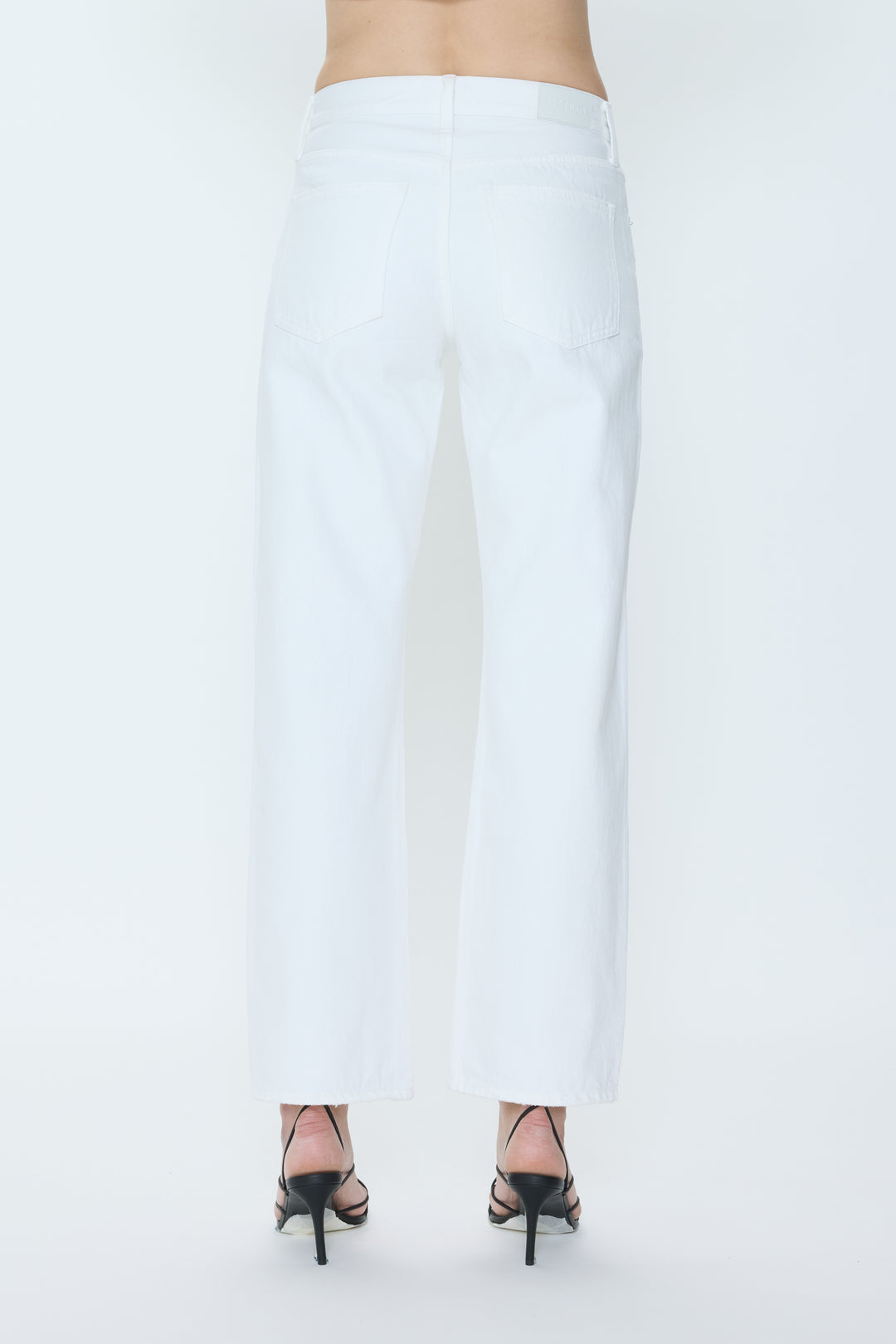 Pistola Lexi Mid Rise Bowed Straight Leg Jean with Detail
