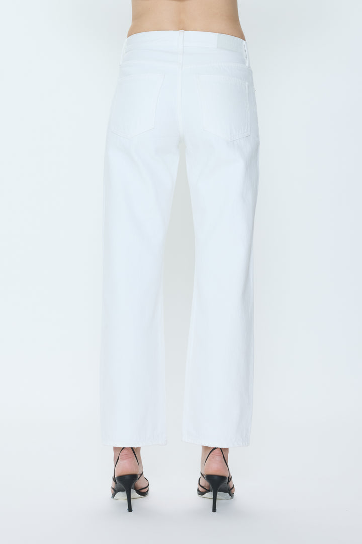 Pistola Lexi Mid Rise Bowed Straight Leg Jean with Detail