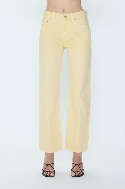 Pistola Lexi Mid Rise Bowed Straight Jean