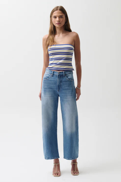 Pistola Kyra Ankle High Rise Bowed Jean