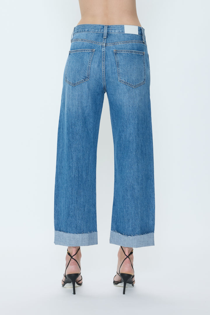 Pistola Kacey Mid Rise Cuffed Boyfriend Jean