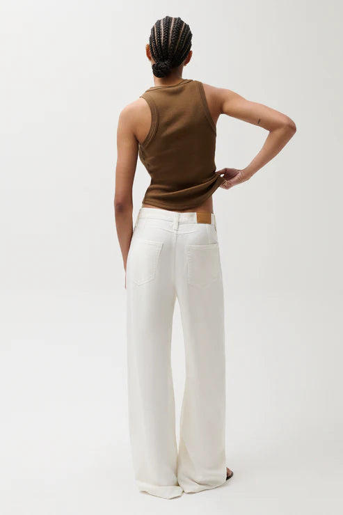 Pistola Sydney High Rise Linen Bowed Wide Leg Pant